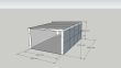 Одиночний -shield Garage 3.5x5.5 (H = 1,95 м) з гофрованої дошки